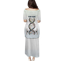 Fishing DNA Puletasi Colorful Fish Illustrations on White Scale For Fisherman - Wonder Print Shop