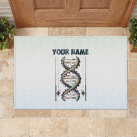 Fishing DNA Rubber Doormat Colorful Fish Illustrations on White Scale For Fisherman - Wonder Print Shop