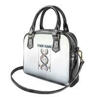 Fishing DNA Shoulder Handbag Colorful Fish Illustrations on White Scale For Fisherman - Wonder Print Shop
