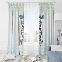 Fishing DNA Window Curtain Colorful Fish Illustrations on White Scale For Fisherman - Wonder Print Shop