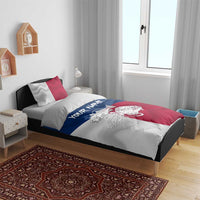 Custom Texas Fishing Bedding Set Hooked Fish Graphic - Red White and Blue Theme - Wonder Print Shop