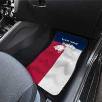 Custom Texas Fishing Car Mats Hooked Fish Graphic - Red White and Blue Theme - Wonder Print Shop