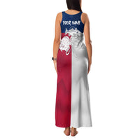 Custom Texas Fishing Family Matching Tank Maxi Dress and Hawaiian Shirt Hooked Fish Graphic - Red White and Blue Theme - Wonder Print Shop