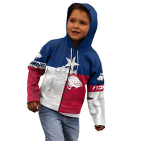 Custom Texas Fishing Kid Hoodie Hooked Fish Graphic - Red White and Blue Theme - Wonder Print Shop