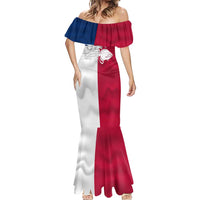 Custom Texas Fishing Mermaid Dress Hooked Fish Graphic - Red White and Blue Theme - Wonder Print Shop