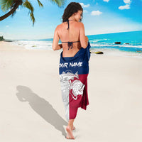 Custom Texas Fishing Sarong Hooked Fish Graphic - Red White and Blue Theme - Wonder Print Shop