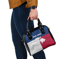 Custom Texas Fishing Shoulder Handbag Hooked Fish Graphic - Red White and Blue Theme - Wonder Print Shop