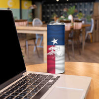 Custom Texas Fishing Skinny Tumbler Hooked Fish Graphic - Red White and Blue Theme - Wonder Print Shop