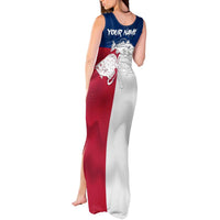 Custom Texas Fishing Tank Maxi Dress Hooked Fish Graphic - Red White and Blue Theme - Wonder Print Shop