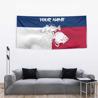 Custom Texas Fishing Tapestry Hooked Fish Graphic - Red White and Blue Theme - Wonder Print Shop