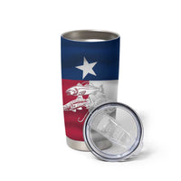 Custom Texas Fishing Tumbler Cup Hooked Fish Graphic - Red White and Blue Theme - Wonder Print Shop