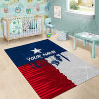 Flag Texas Fishing Area Rug Personalized Hanging Fish and Hooks Graphic - Wonder Print Shop
