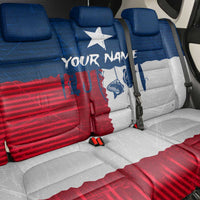 Flag Texas Fishing Back Car Seat Cover Personalized Hanging Fish and Hooks Graphic - Wonder Print Shop