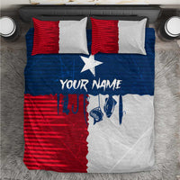 Flag Texas Fishing Bedding Set Personalized Hanging Fish and Hooks Graphic - Wonder Print Shop