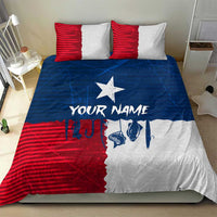 Flag Texas Fishing Bedding Set Personalized Hanging Fish and Hooks Graphic - Wonder Print Shop