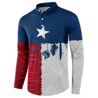 Flag Texas Fishing Button Sweatshirt Personalized Hanging Fish and Hooks Graphic - Wonder Print Shop