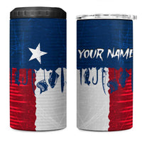 Flag Texas Fishing 4 in 1 Can Cooler Tumbler Personalized Hanging Fish and Hooks Graphic - Wonder Print Shop