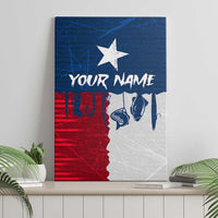 Flag Texas Fishing Canvas Wall Art Personalized Hanging Fish and Hooks Graphic - Wonder Print Shop