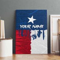 Flag Texas Fishing Canvas Wall Art Personalized Hanging Fish and Hooks Graphic - Wonder Print Shop