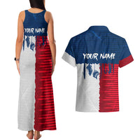 Flag Texas Fishing Couples Matching Tank Maxi Dress and Hawaiian Shirt Personalized Hanging Fish and Hooks Graphic - Wonder Print Shop