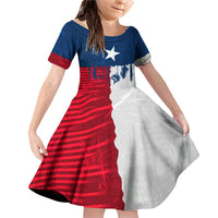 Flag Texas Fishing Family Matching Off Shoulder Short Dress and Hawaiian Shirt Personalized Hanging Fish and Hooks Graphic - Wonder Print Shop