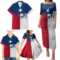 Flag Texas Fishing Family Matching Puletasi and Hawaiian Shirt Personalized Hanging Fish and Hooks Graphic - Wonder Print Shop
