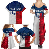 Flag Texas Fishing Family Matching Summer Maxi Dress and Hawaiian Shirt Personalized Hanging Fish and Hooks Graphic - Wonder Print Shop