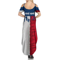 Flag Texas Fishing Family Matching Summer Maxi Dress and Hawaiian Shirt Personalized Hanging Fish and Hooks Graphic - Wonder Print Shop