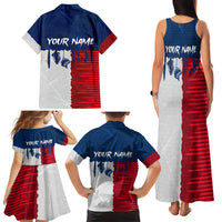 Flag Texas Fishing Family Matching Tank Maxi Dress and Hawaiian Shirt Personalized Hanging Fish and Hooks Graphic - Wonder Print Shop