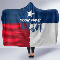 Flag Texas Fishing Hooded Blanket Personalized Hanging Fish and Hooks Graphic - Wonder Print Shop