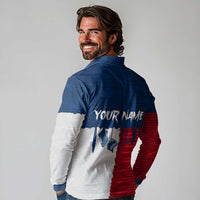 Flag Texas Fishing Long Sleeve Polo Shirt Personalized Hanging Fish and Hooks Graphic - Wonder Print Shop