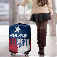 Flag Texas Fishing Luggage Cover Personalized Hanging Fish and Hooks Graphic - Wonder Print Shop