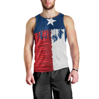Flag Texas Fishing Men Tank Top Personalized Hanging Fish and Hooks Graphic - Wonder Print Shop