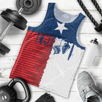 Flag Texas Fishing Men Tank Top Personalized Hanging Fish and Hooks Graphic - Wonder Print Shop