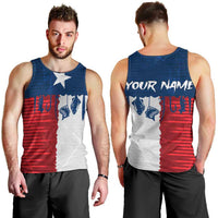 Flag Texas Fishing Men Tank Top Personalized Hanging Fish and Hooks Graphic - Wonder Print Shop
