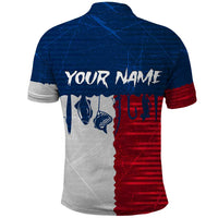 Flag Texas Fishing Polo Shirt Personalized Hanging Fish and Hooks Graphic - Wonder Print Shop