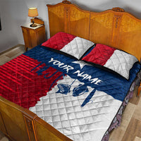 Flag Texas Fishing Quilt Bed Set Personalized Hanging Fish and Hooks Graphic - Wonder Print Shop