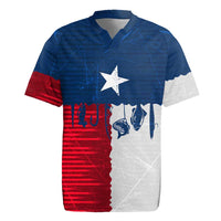 Flag Texas Fishing Rugby Jersey Personalized Hanging Fish and Hooks Graphic - Wonder Print Shop