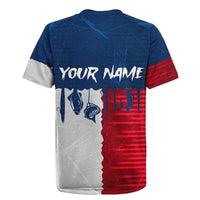 Flag Texas Fishing Rugby Jersey Personalized Hanging Fish and Hooks Graphic - Wonder Print Shop