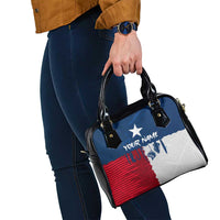 Flag Texas Fishing Shoulder Handbag Personalized Hanging Fish and Hooks Graphic - Wonder Print Shop