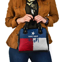 Flag Texas Fishing Shoulder Handbag Personalized Hanging Fish and Hooks Graphic - Wonder Print Shop