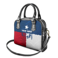 Flag Texas Fishing Shoulder Handbag Personalized Hanging Fish and Hooks Graphic - Wonder Print Shop