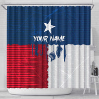 Flag Texas Fishing Shower Curtain Personalized Hanging Fish and Hooks Graphic - Wonder Print Shop