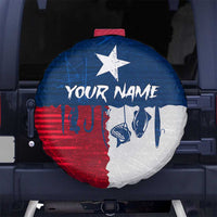 Flag Texas Fishing Spare Tire Cover Personalized Hanging Fish and Hooks Graphic - Wonder Print Shop