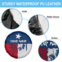 Flag Texas Fishing Spare Tire Cover Personalized Hanging Fish and Hooks Graphic - Wonder Print Shop