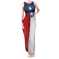 Flag Texas Fishing Tank Maxi Dress Personalized Hanging Fish and Hooks Graphic - Wonder Print Shop