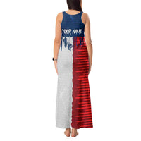Flag Texas Fishing Tank Maxi Dress Personalized Hanging Fish and Hooks Graphic - Wonder Print Shop
