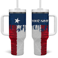 Flag Texas Fishing Tumbler With Handle Personalized Hanging Fish and Hooks Graphic - Wonder Print Shop