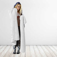 Personalized American Flag Golf Hooded Blanket Female Silhouette and Red White Blue Golf Bag Graphic - Wonder Print Shop