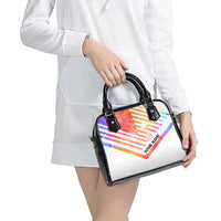 USA Golf Design Shoulder Handbag Watercolor Female Silhouette and Orange Gradient Flag and Ball Pattern - Wonder Print Shop